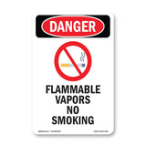 Flammable Vapors No Smoking