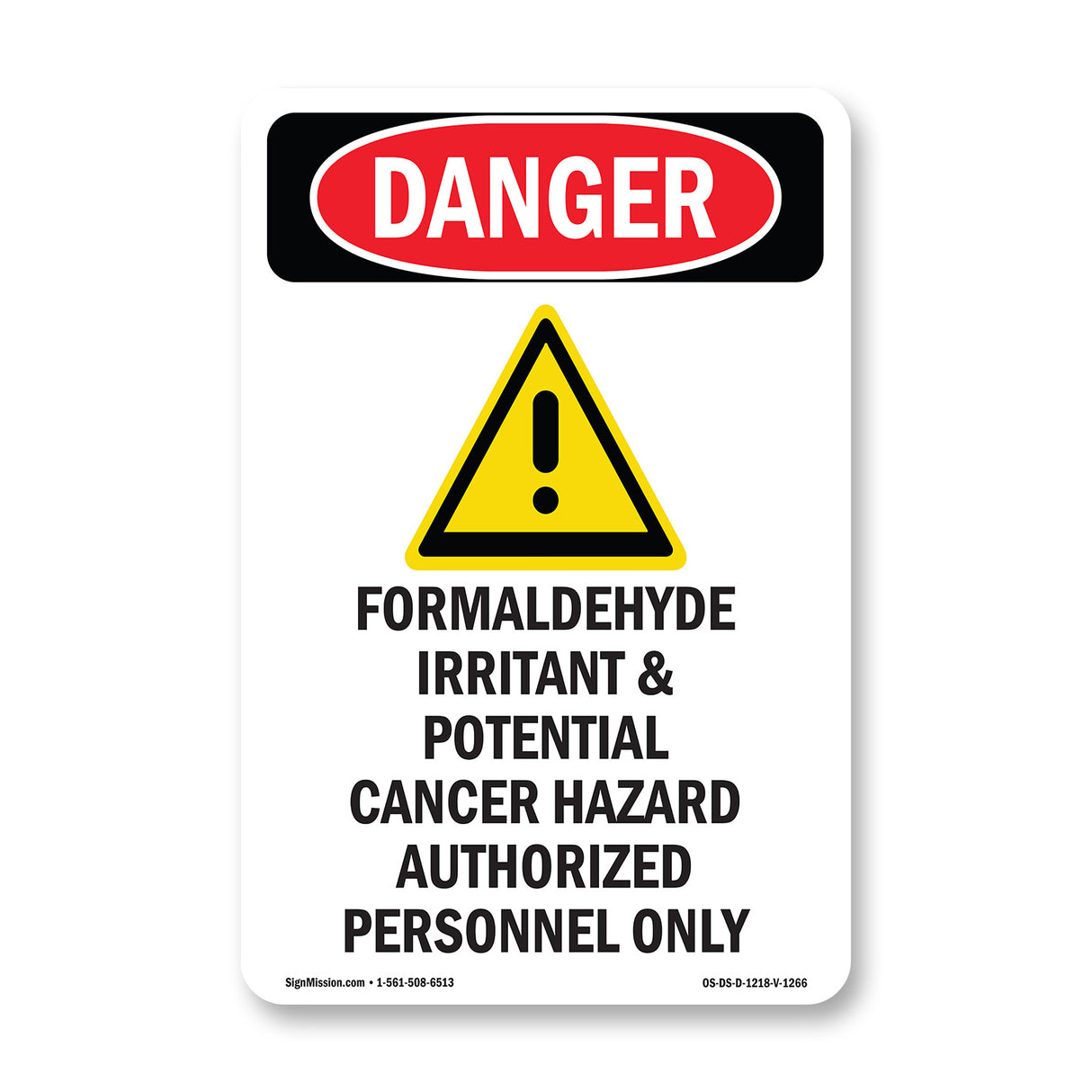 Formaldehyde Irritant Hazard