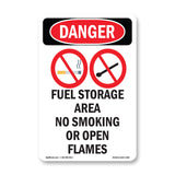 Fuel Storage Area No Smoking Or Open Flames