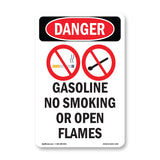 Gasoline No Smoking Or Open Flames