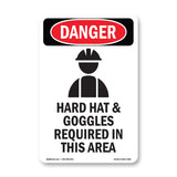 Hard Hat And Goggles Required In This Area