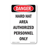 Hard Hat Area Authorized Personnel Only