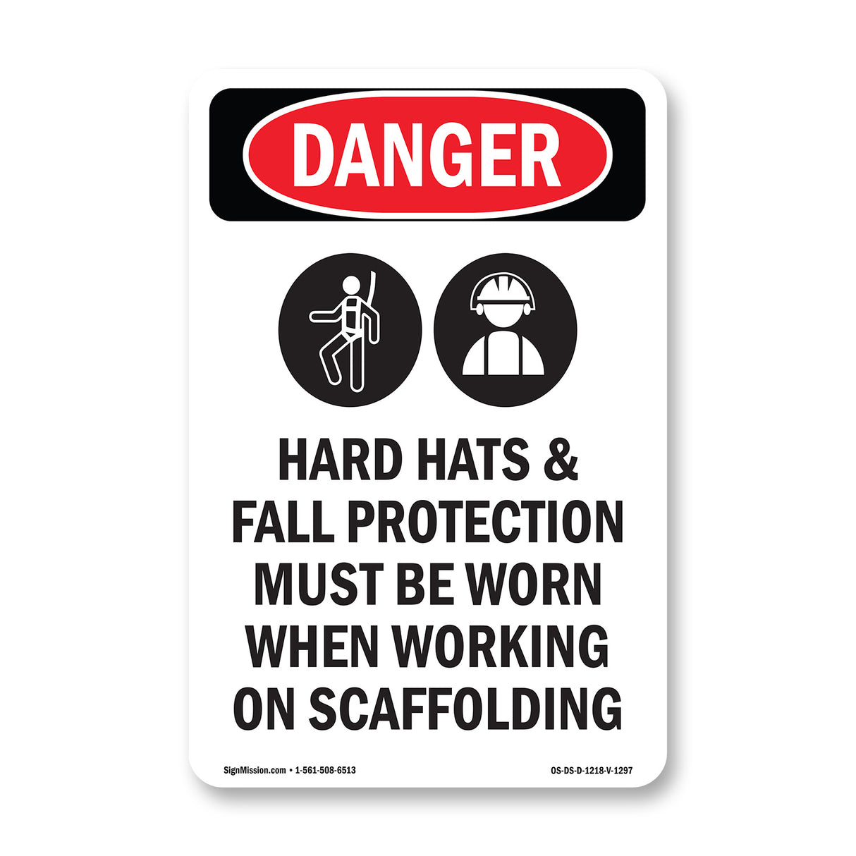 Hard Hats Fall Protection Worn Scaffolding
