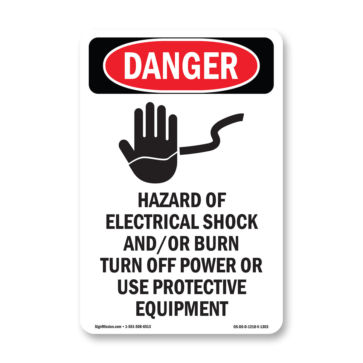 Hazard Electrical Shock Burn Turn Off Power