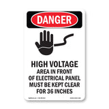 High Voltage Area Electrical Panel 36 Inches