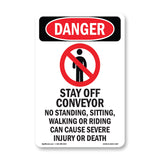Stay Off Conveyor No Standing Spanish