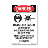 Class IIIb Laser Do Not Look Into Beam