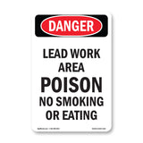 Lead Work Area Poison No Smoking Or Eating