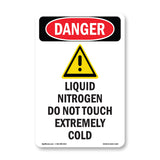 Liquid Nitrogen Do Not Touch Extremely Cold