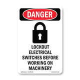 Lockout Electrical Switches Before Working