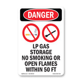 LP Gas Storage No Smoking Open Flames 50 Ft