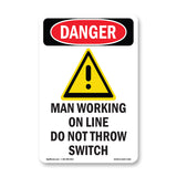 Man Working On Line Do Not Throw Switch