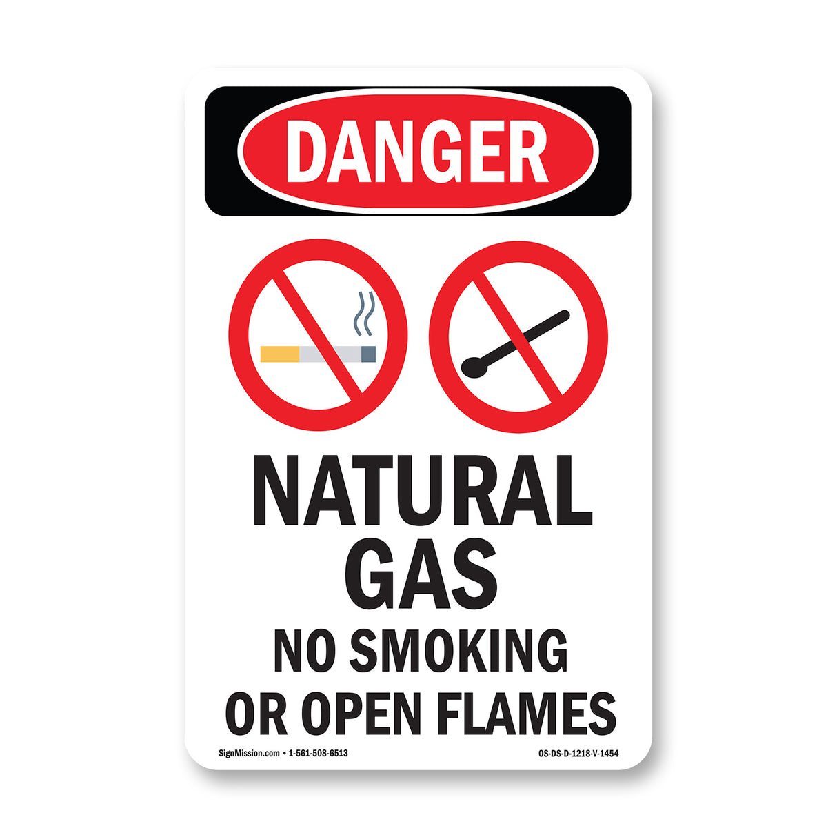 Natural Gas No Smoking Or Open Flames