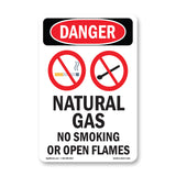 Natural Gas No Smoking Or Open Flames