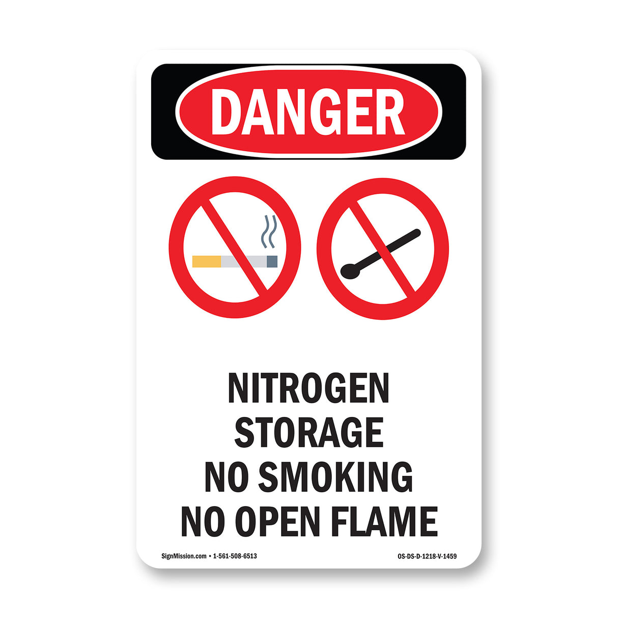 Nitrogen Storage No Smoking No Open Flame