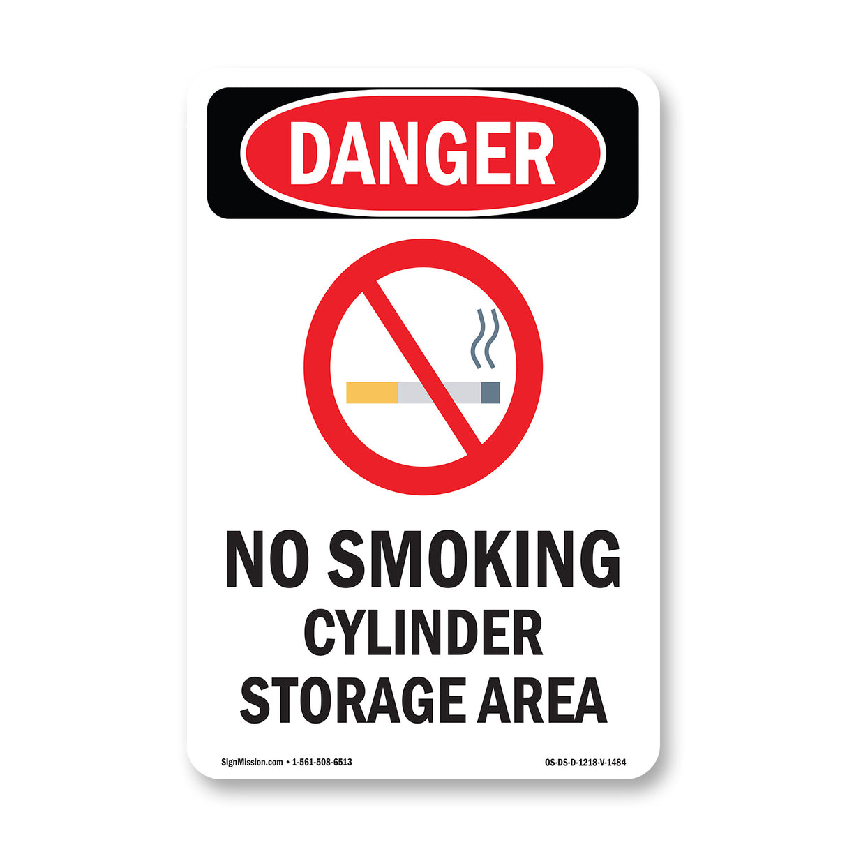 No Smoking Cylinder Storage Area