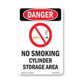 No Smoking Cylinder Storage Area