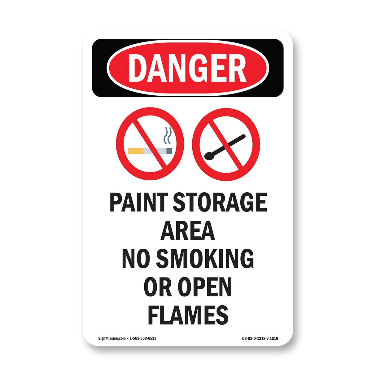 Paint Storage Area No Smoking Or Open Flames