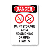 Paint Storage Area No Smoking Or Open Flames