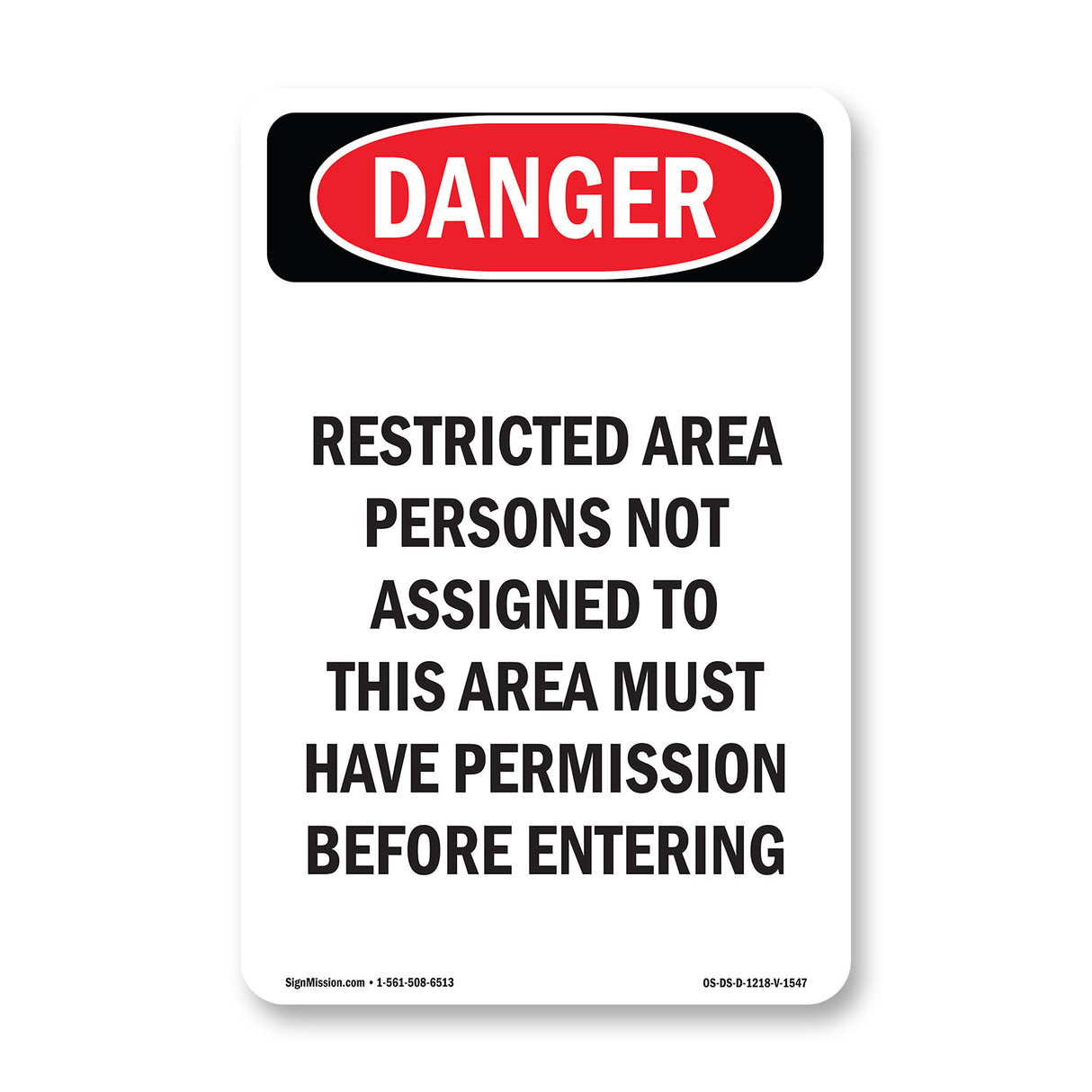 Restricted Area Persons Not Assigned