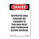 Restricted Area Persons Not Assigned