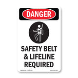 Safety Belt And Lifeline Required Symbol