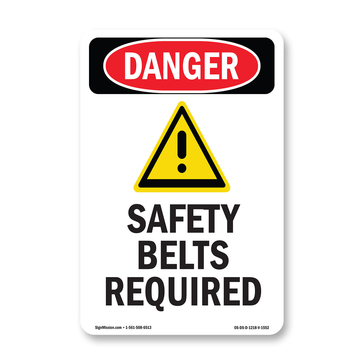 Safety Belts Required