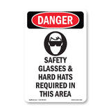 Safety Glasses And Hard Hats Required Symbol
