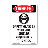 Safety Glasses With Side Shields Required