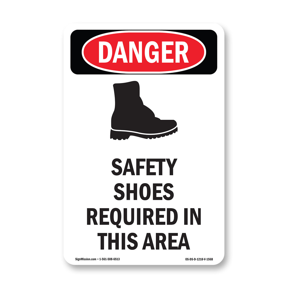 Safety Shoes Required Area Symbol