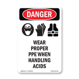 Wear Proper PPE When Handling Acids