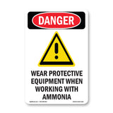 Wear Protective Equipment With Ammonia