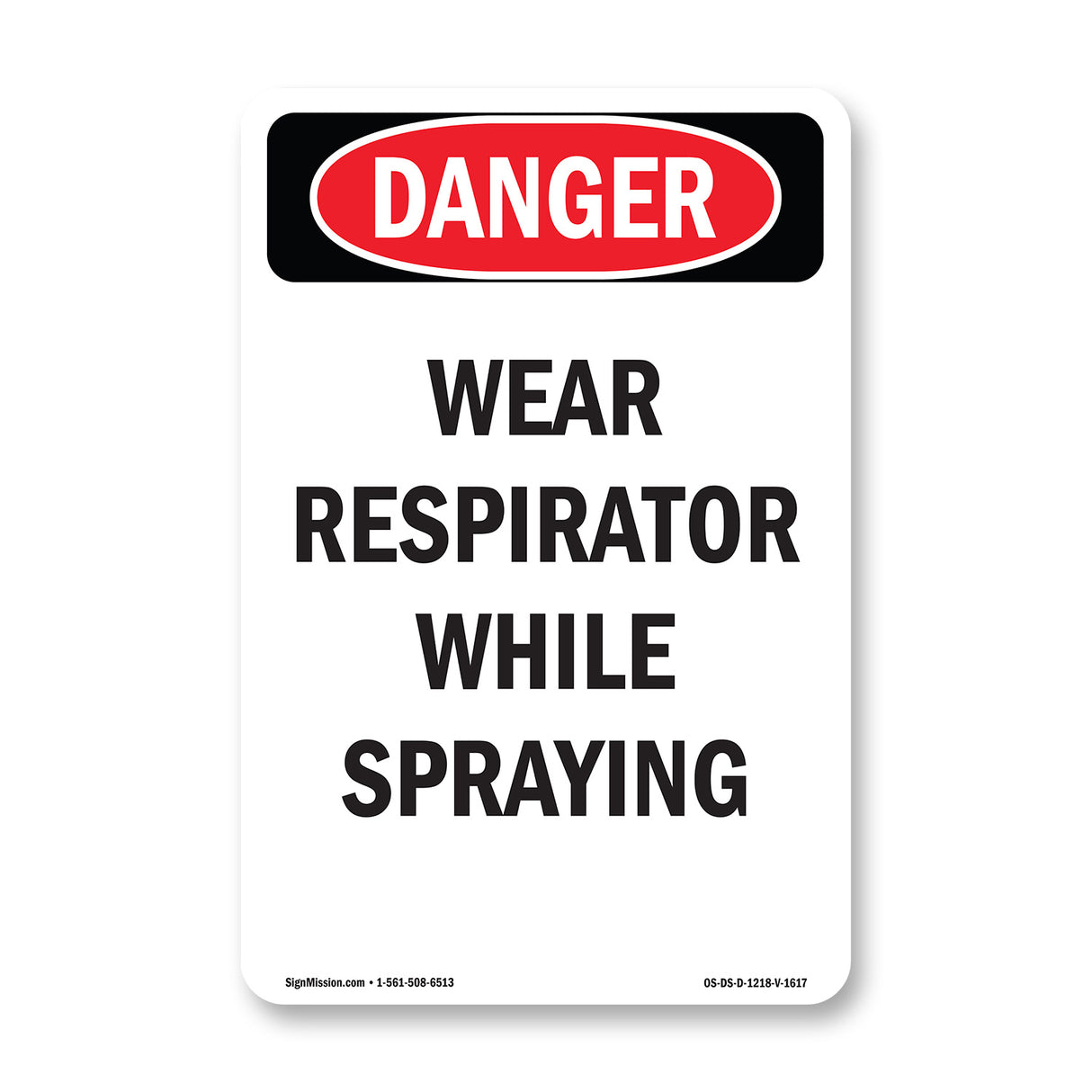 Portrait Wear Respirator While Spraying