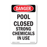 Pool Closed Strong Chemicals In Use