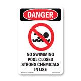 No Swimming Pool Closed Chemicals In Use