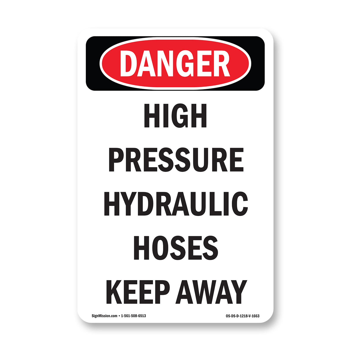 High Pressure Hydraulic Hoses Keep Away