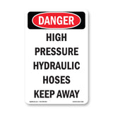High Pressure Hydraulic Hoses Keep Away