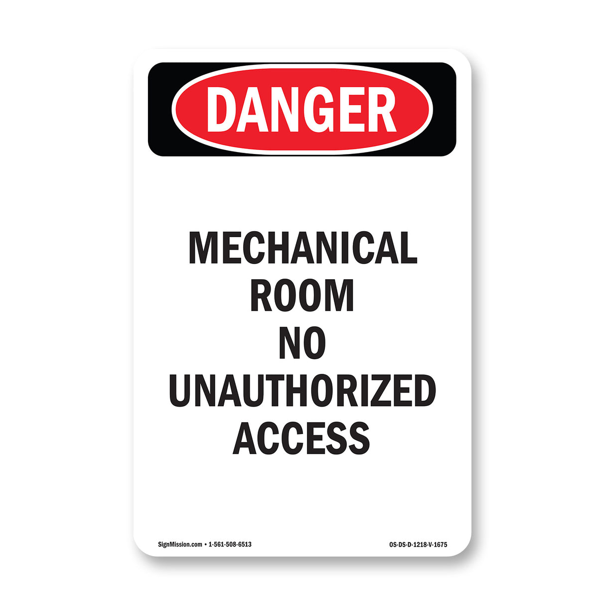Mechanical Room No Unauthorized Access