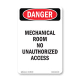 Mechanical Room No Unauthorized Access