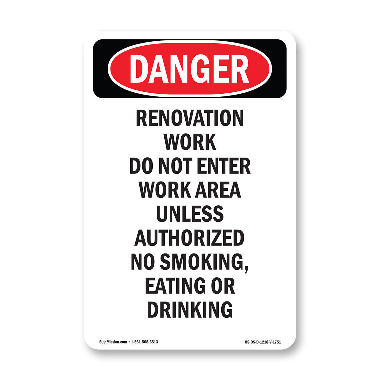 Portrait Renovation Work Do Not Enter Work Area