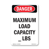 Maximum Load Capacity lbs