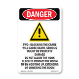 Two-Blocking The Crane Will Cause Death