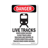 Live Tracks Horn Sounds Clear Area Railcars