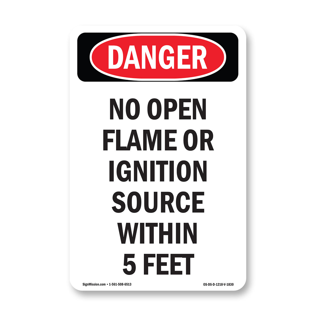 No Open Flame Or Ignition Source 5 Feet