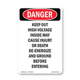 Keep Out High Voltage Injury Death Ground