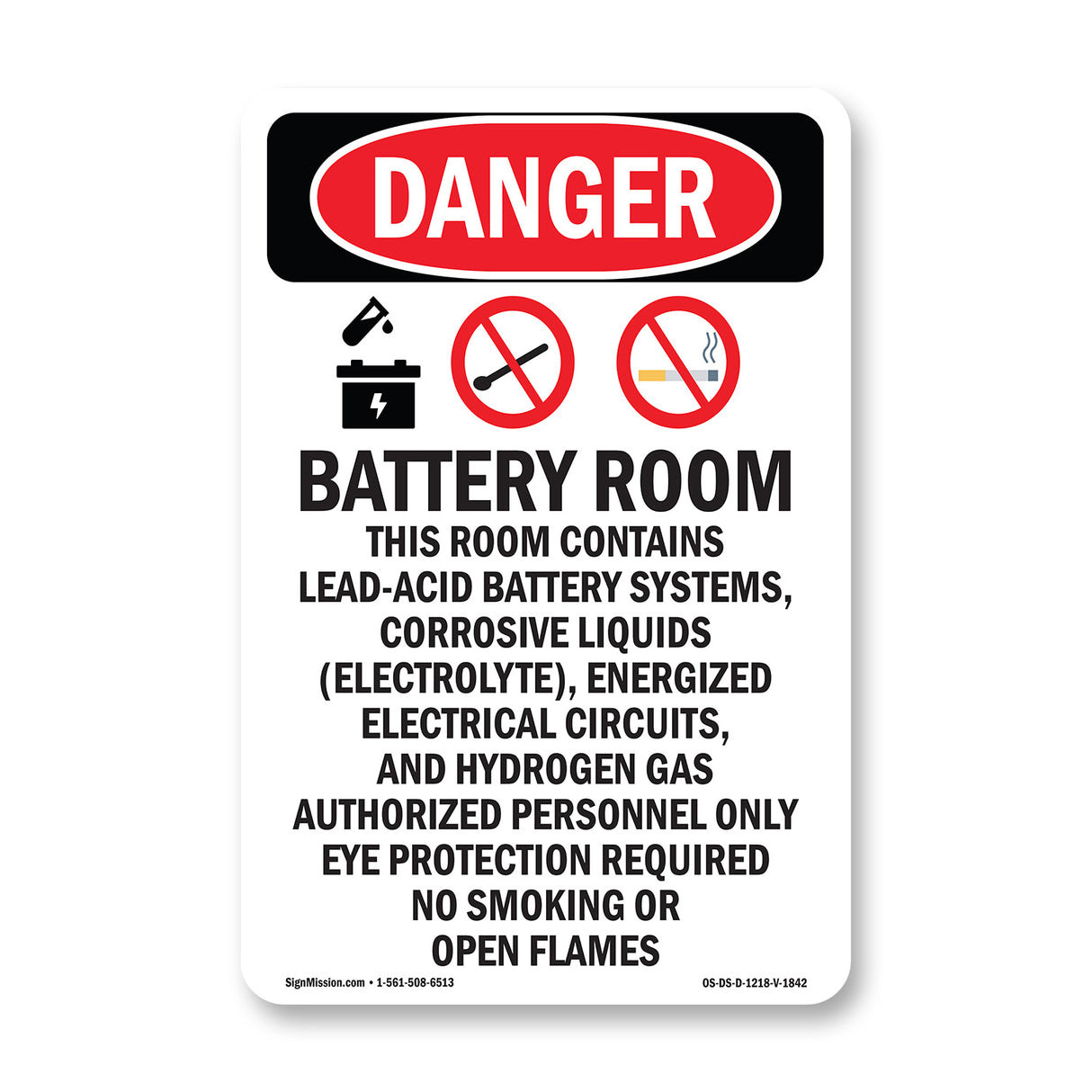 Battery Room Authorized Personnel Only