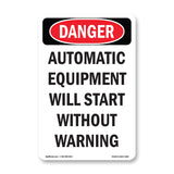 Automatic Equipment Start Without Warning