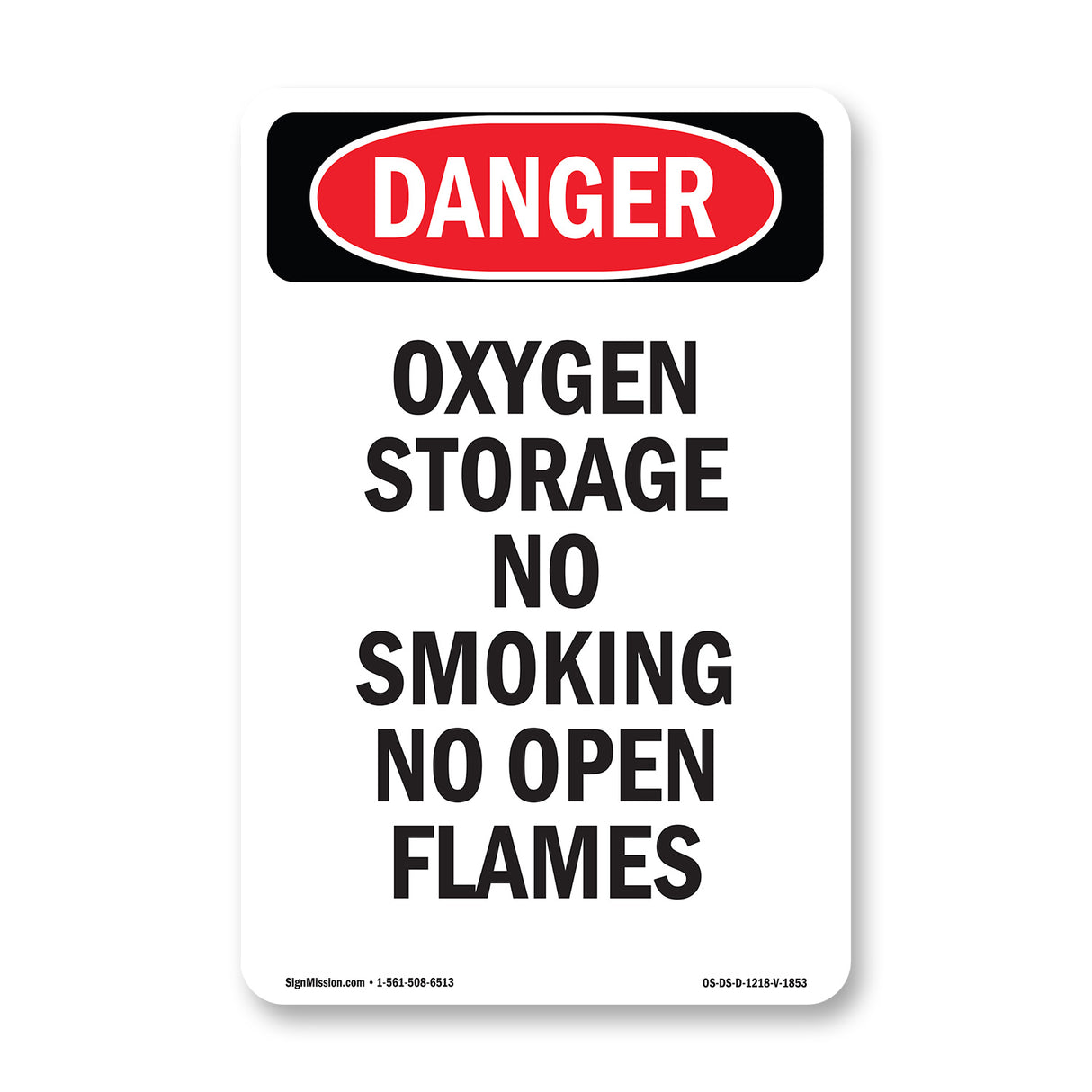 Oxygen Storage No Smoking No Open Flames