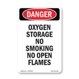 Oxygen Storage No Smoking No Open Flames