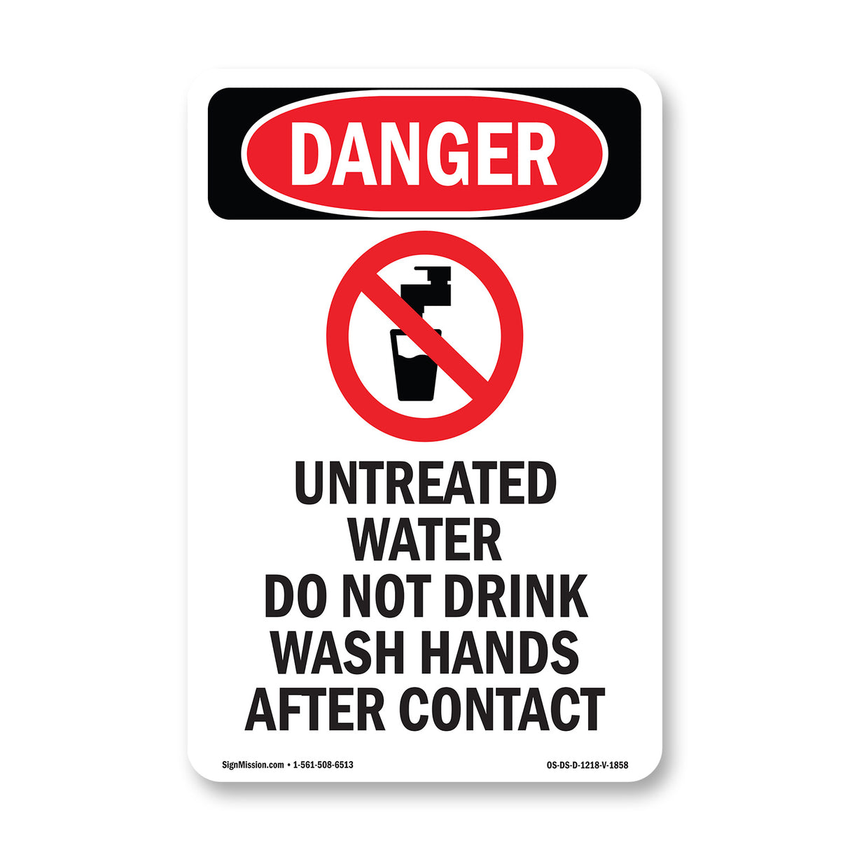 Untreated Water Do Not Drink Wash Hands